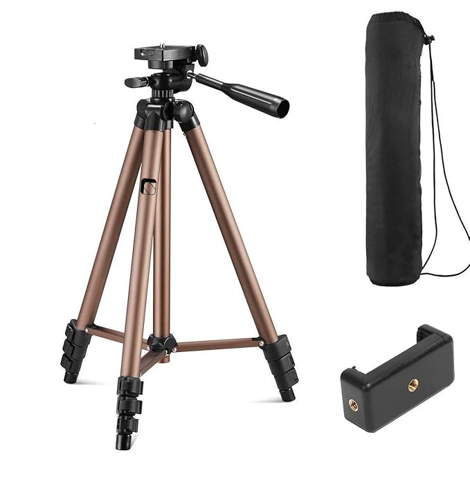 wt 3130 aluminum tripod (133cm), universal lightweight tripod with mobile phone holder mount & carry bag for all smart phones, gopro, cameras wt 3130 aluminum tripod (133cm), universal lightweight tripod with mobile phone holder mount & carry bag for all smart phones, gopro, cameras