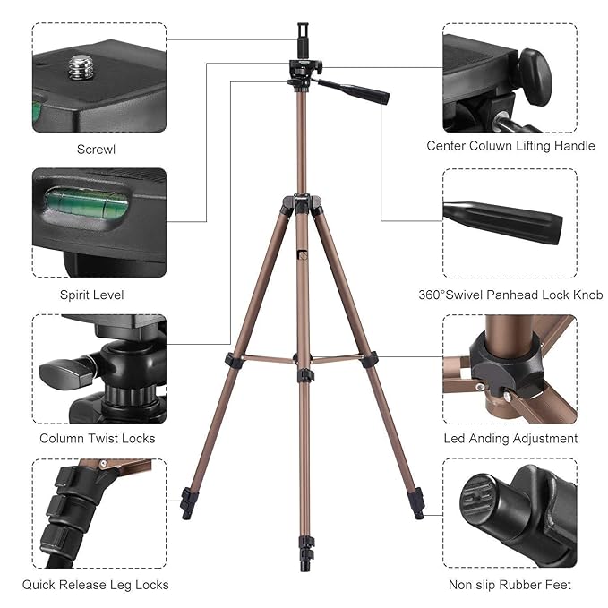 wt 3130 aluminum tripod (133cm), universal lightweight tripod with mobile phone holder mount & carry bag for all smart phones, gopro, cameras wt 3130 aluminum tripod (133cm), universal lightweight tripod with mobile phone holder mount & carry bag for all smart phones, gopro, cameras