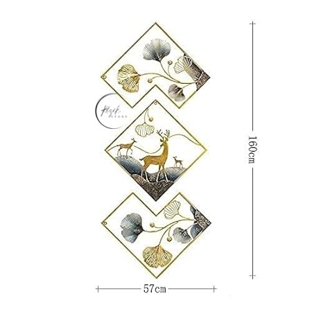 metal abstract figures handcrafted wall sculpture wall art multicolor for home decoration, living room, drwaing room & bedroom (pack of 3) wdd new (deer gold) metal abstract figures handcrafted wall sculpture wall art multicolor for home decoration, living room, drwaing room & bedroom (pack of 3) wdd new (deer gold)