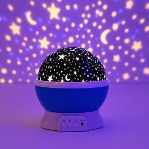 Home galaxy night projector lamp – 360° rotating colorful led ceiling light – starry space projection for home decoration – amazing design, gift for kids boy girl, plastic, multicolor