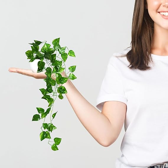 artificial vine plants with small pot (45 cm) – natural touch & feel hanging/falling greenery for home & office décor artificial vine plants with small pot (45 cm) – natural touch & feel hanging/falling greenery for home & office décor