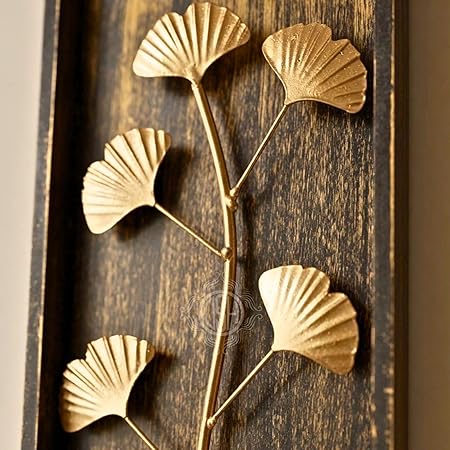 leaf wall art panels modern rustic home décor wall hanging sculpture for living room, bedroom & office (45x15 leaf wall art panels modern rustic home décor wall hanging sculpture for living room, bedroom & office (45x15