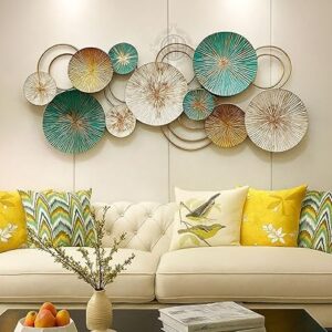 crafting your curiosity metal wall decor wall hanging multi color wall arts for home hotel office living room bedroom (size 46x19 inch) decoration item